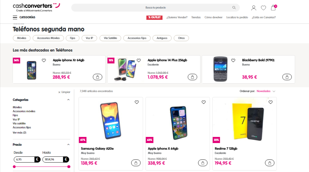 iphone 15 plus 128gb segunda mano en Cash Converters España ¡42 productos  muy baratos!