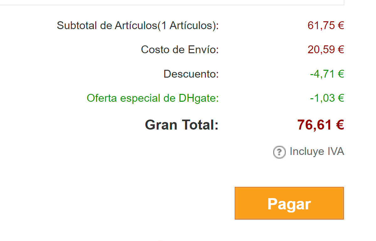 Imagen 15: Usar código promocional en DhGate