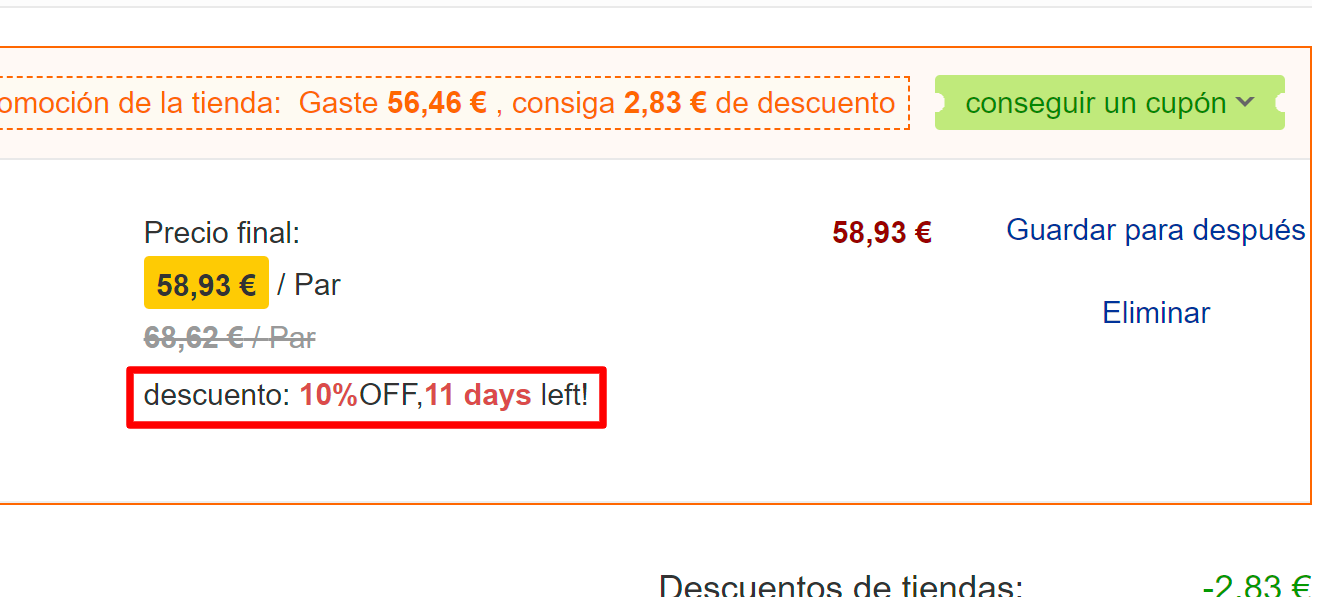 Imagen 13: Usar código promocional en DhGate