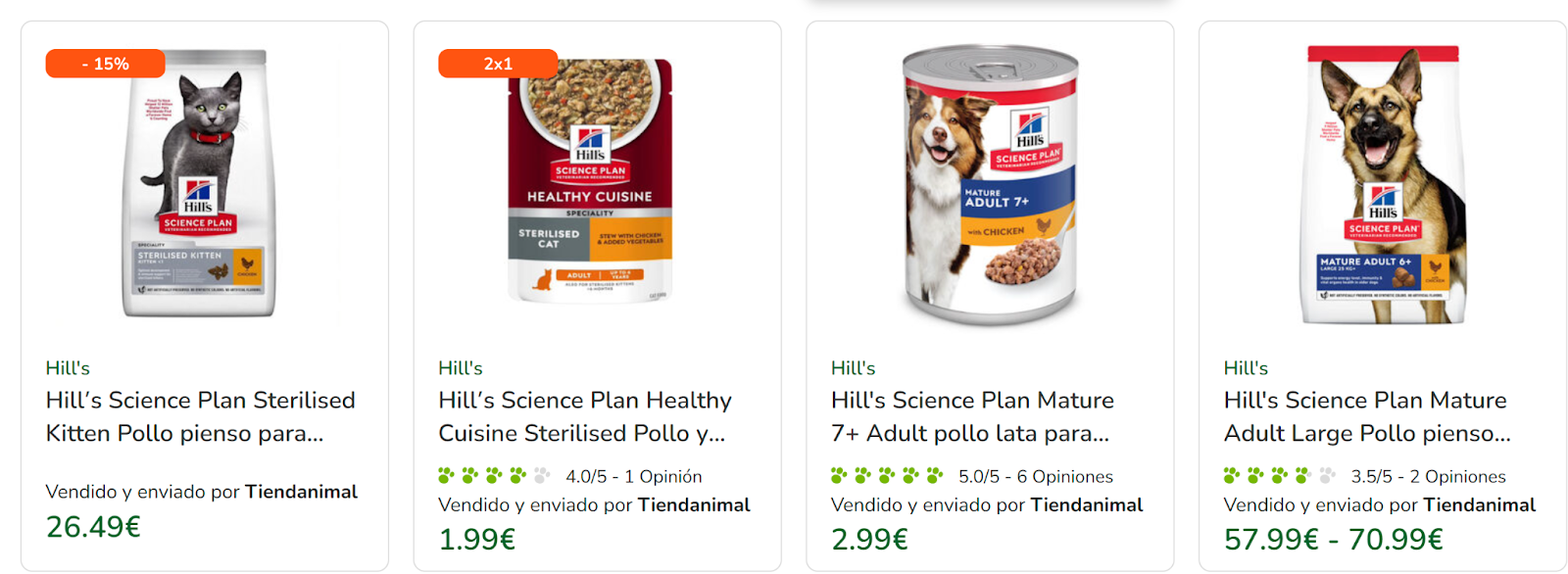 Usar código promocional en Tiendanimal