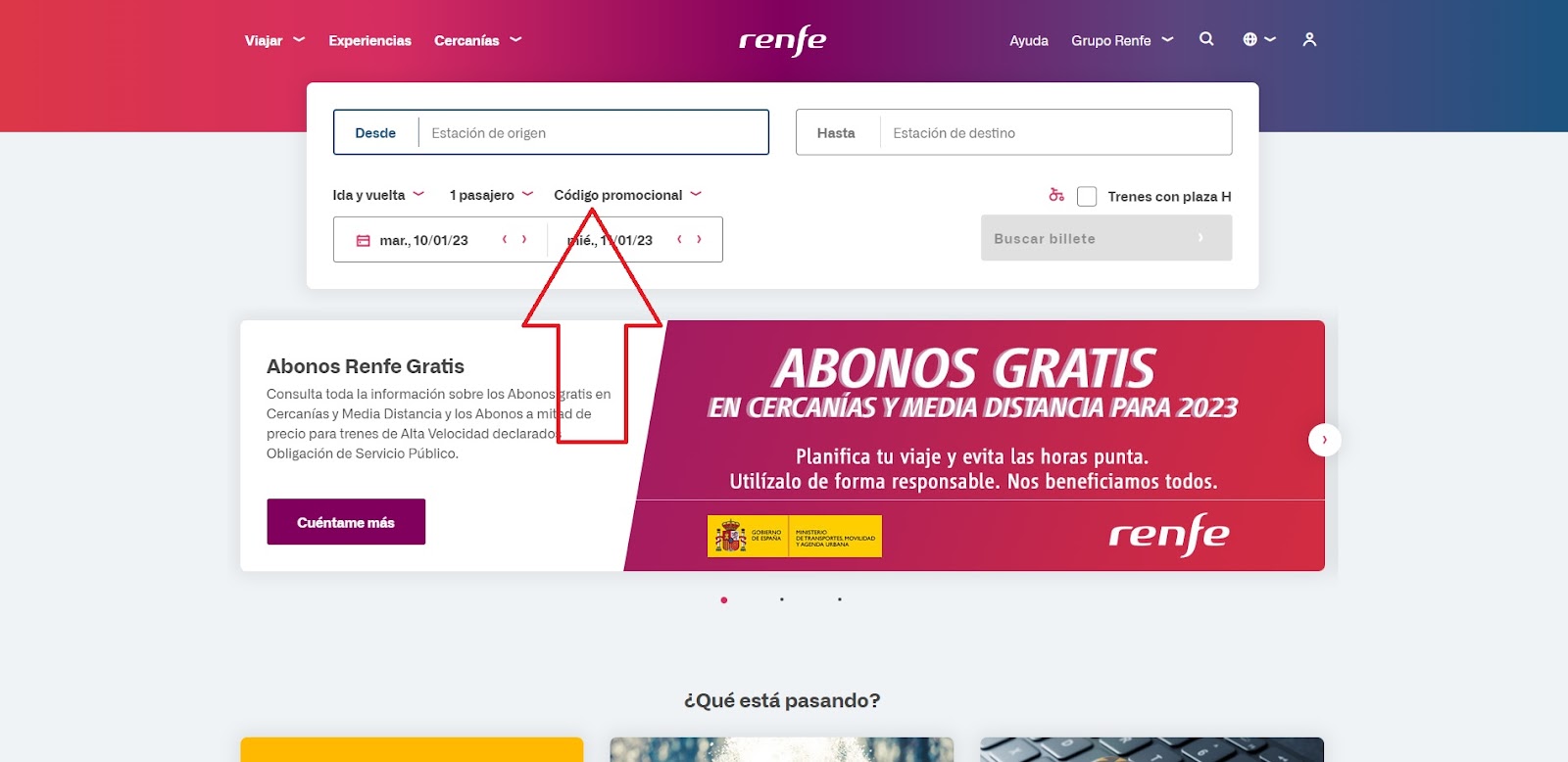 Código promocional  7€ Extra