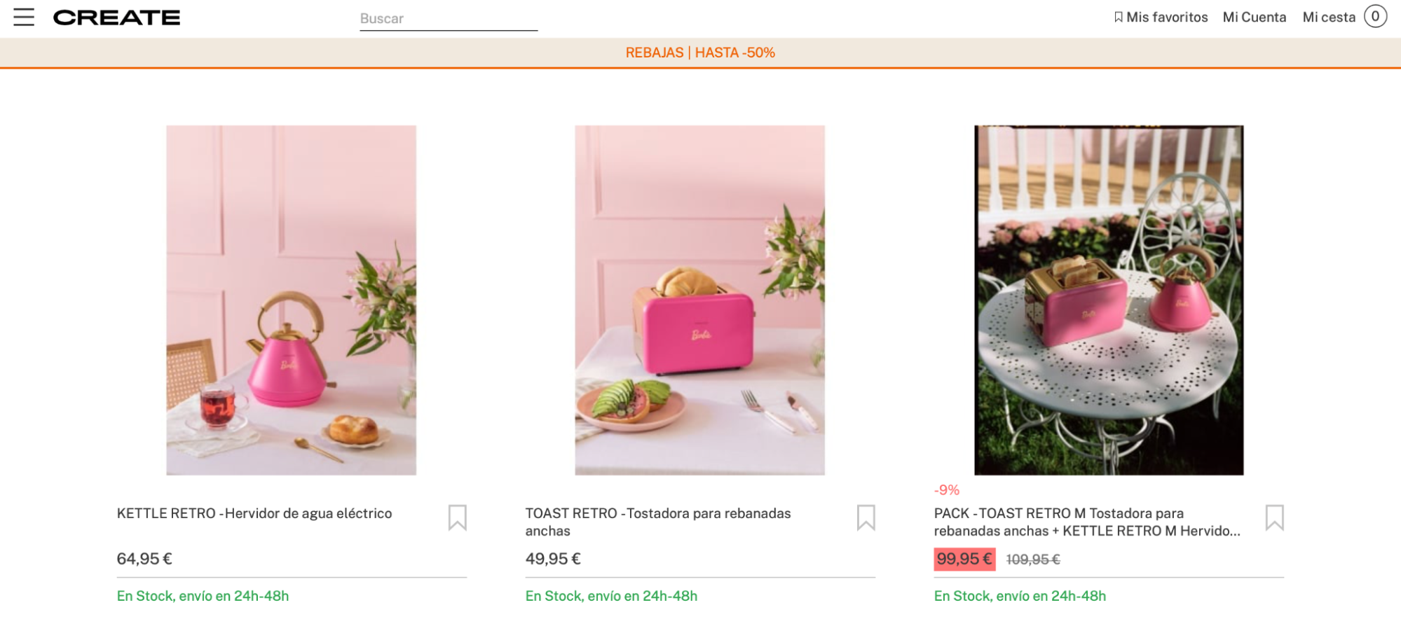 Tostadora Para Rebanadas Anchas , Barbie Pink , Create - Toast Retro con  Ofertas en Carrefour