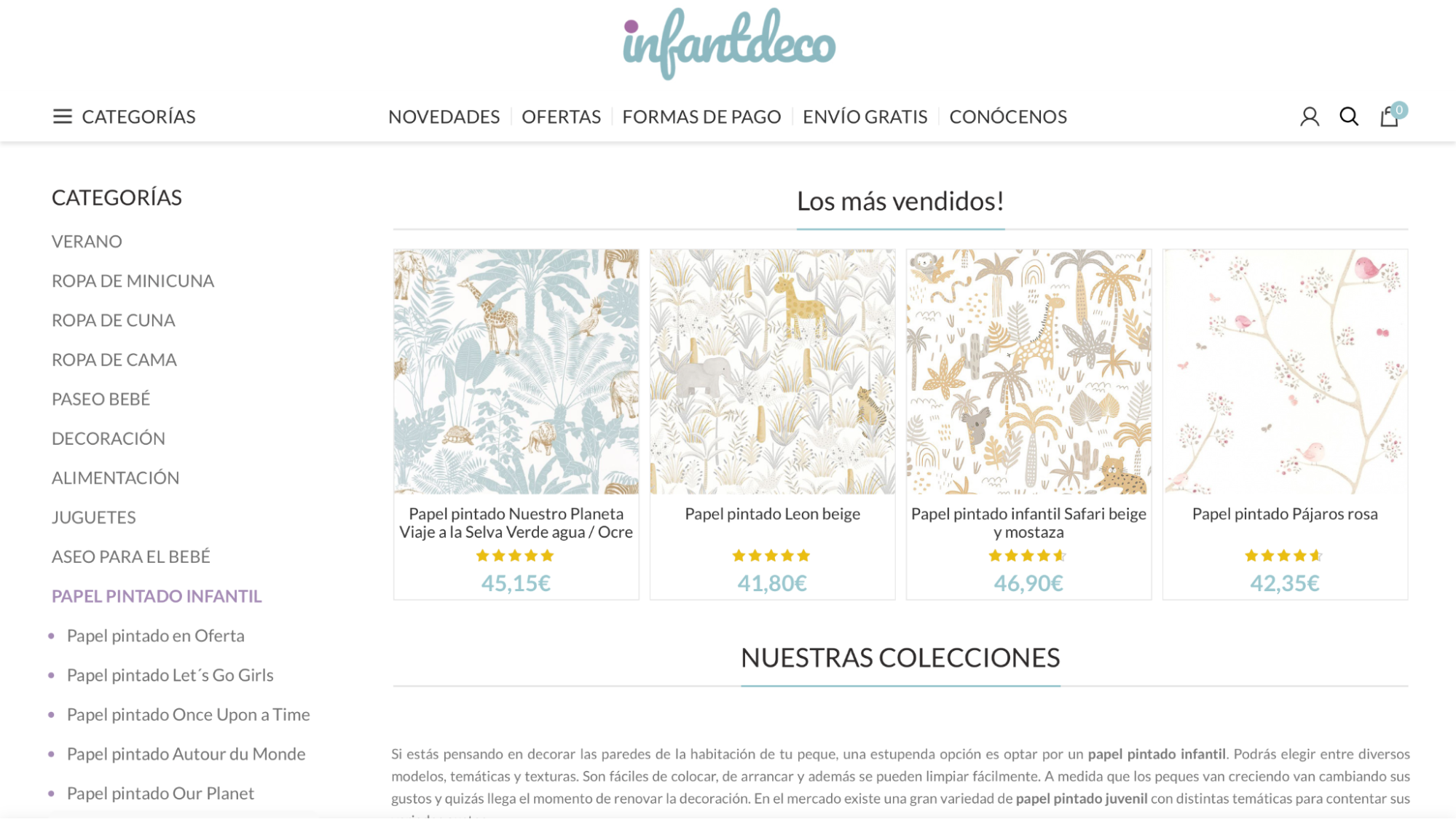 PAPEL PINTADO INFANTIL ▻ Infantdeco