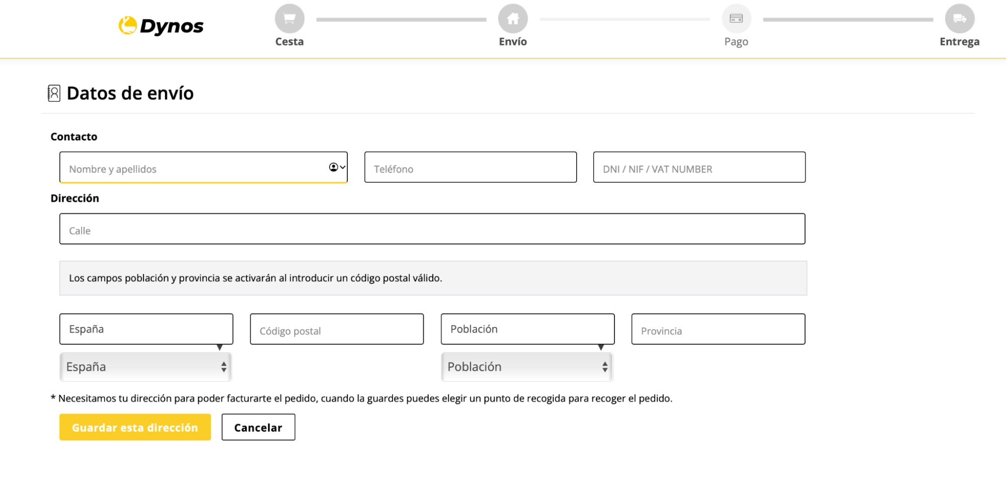 Imagen 10: Usar código promocional en Dynos