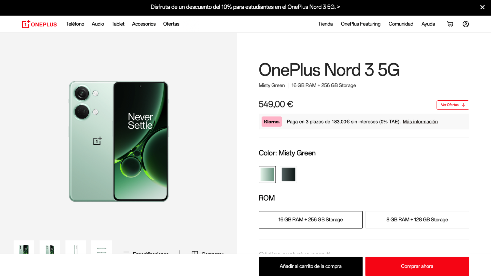 Imagen 10: Usar código promocional en OnePlus