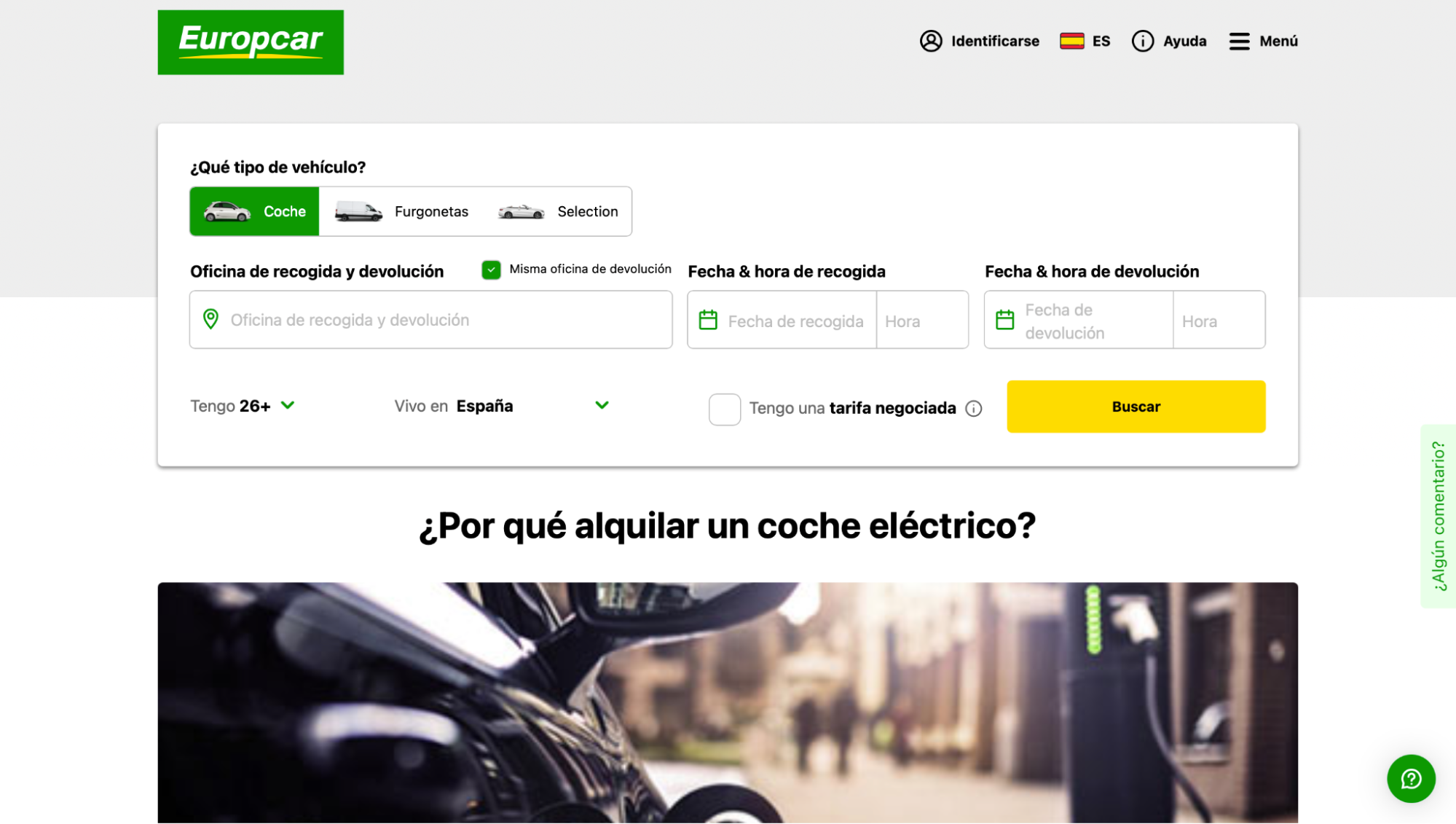 Imagen 2: Usar código promocional en Europcar