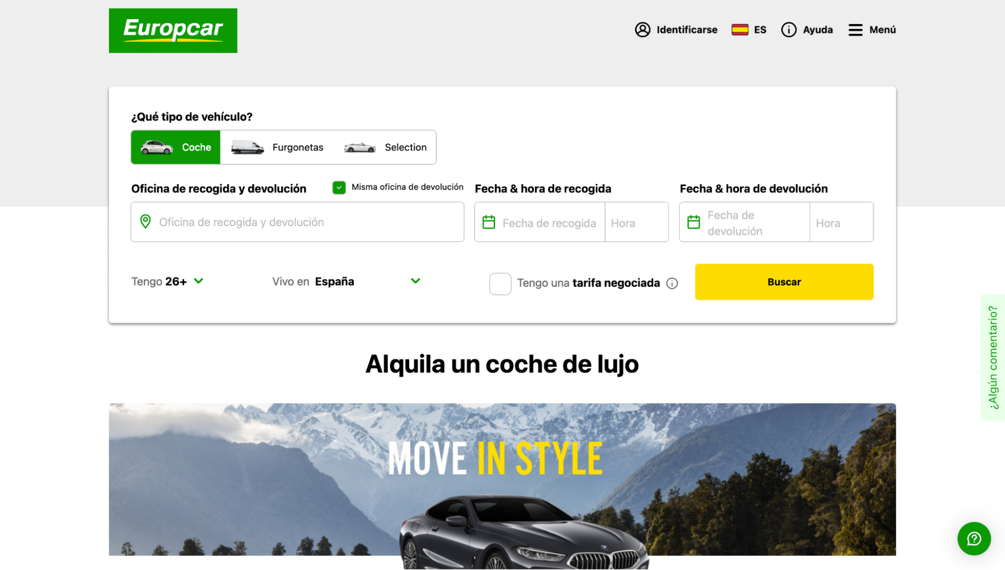 Imagen 3: Usar código promocional en Europcar