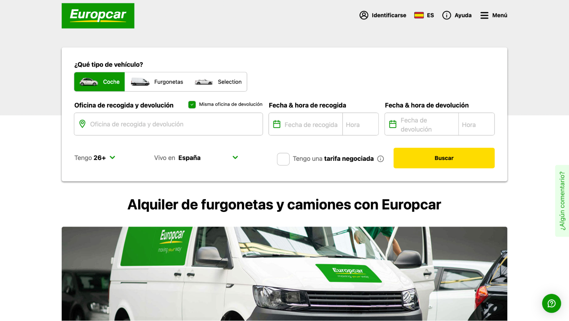 Imagen 4: Usar código promocional en Europcar