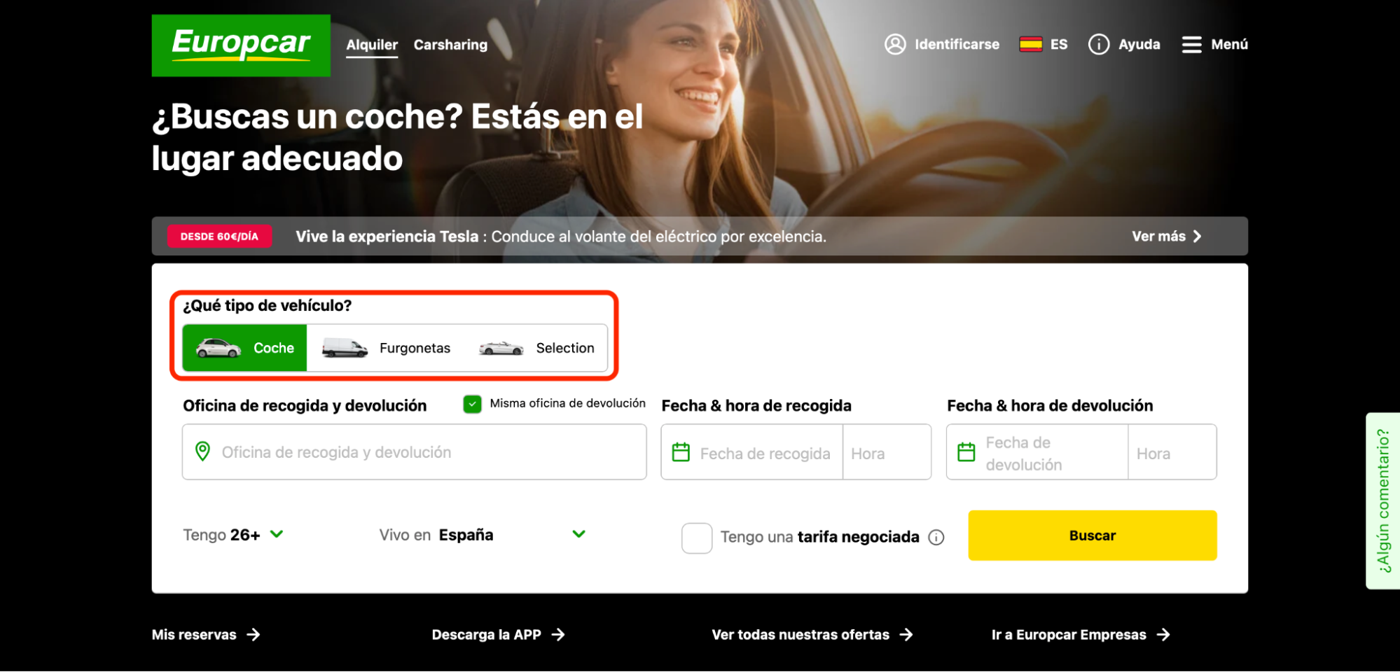 Imagen 5: Usar código promocional en Europcar