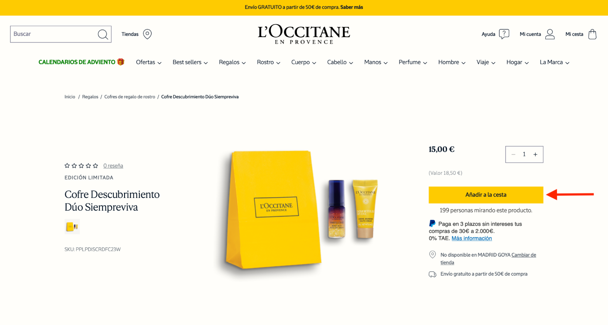 Imagen 8: Usar código promocional en L'Occitane