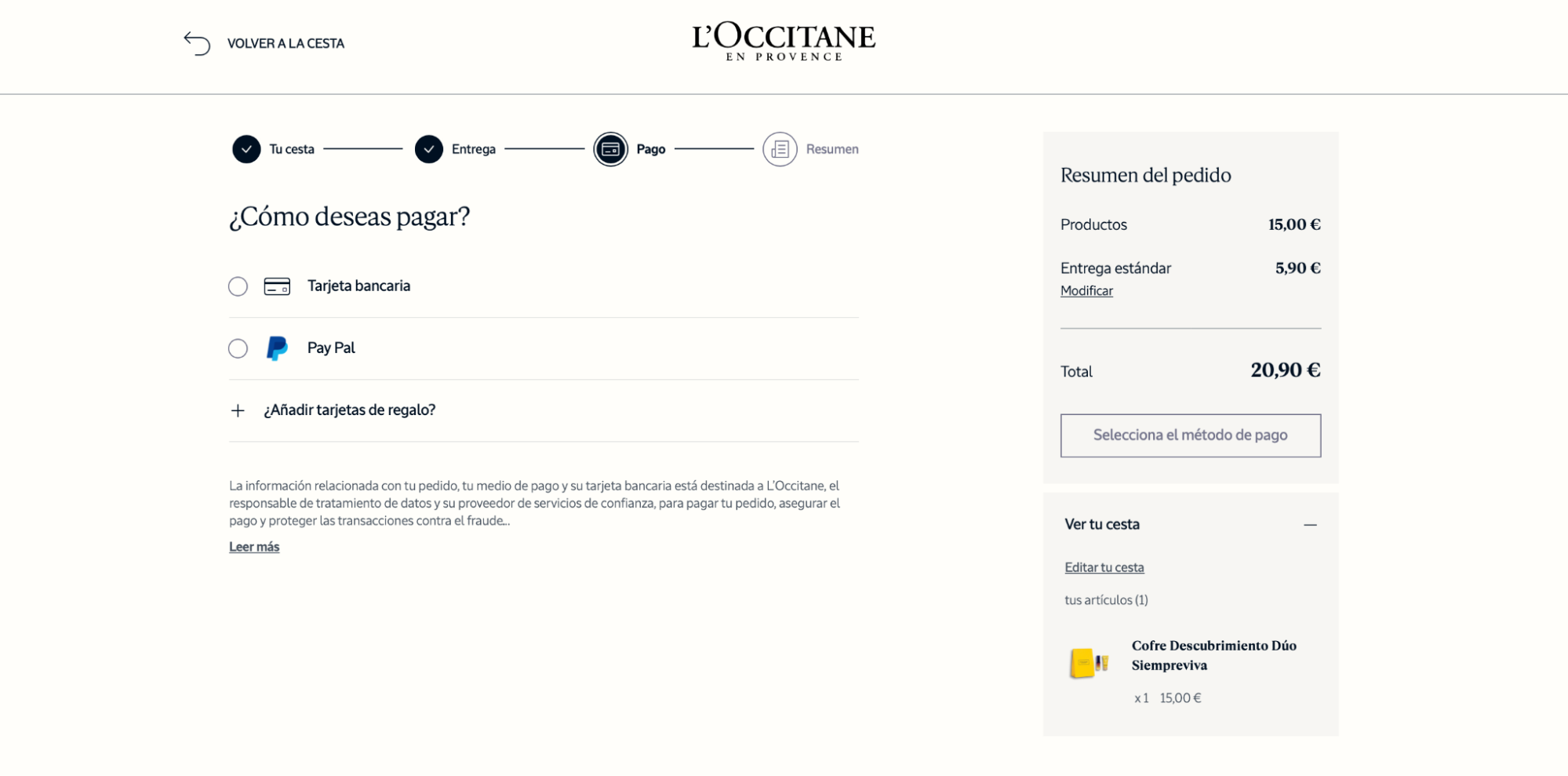 Imagen 12: Usar código promocional en L'Occitane