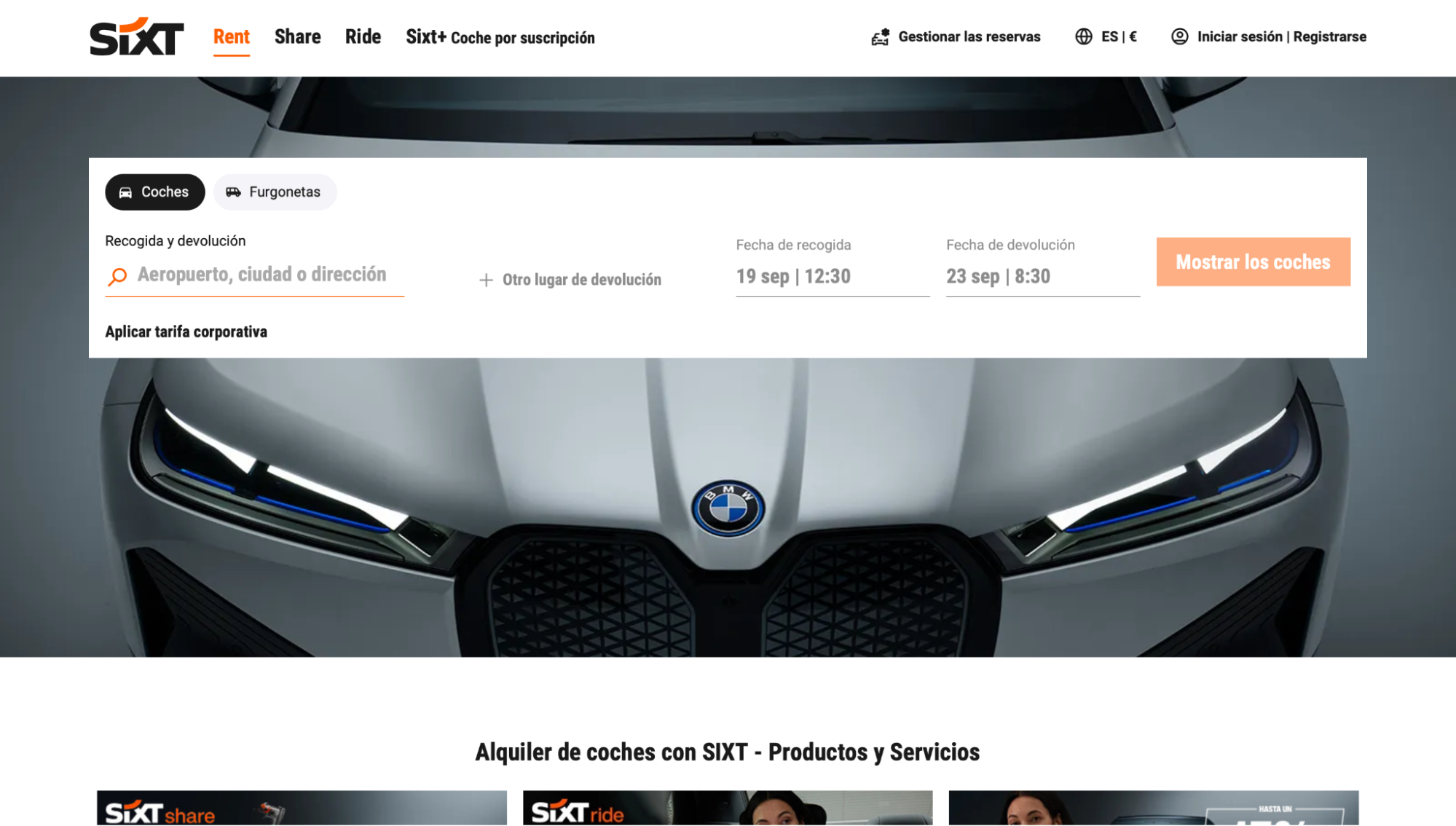 Imagen 7: Usar código promocional en Sixt