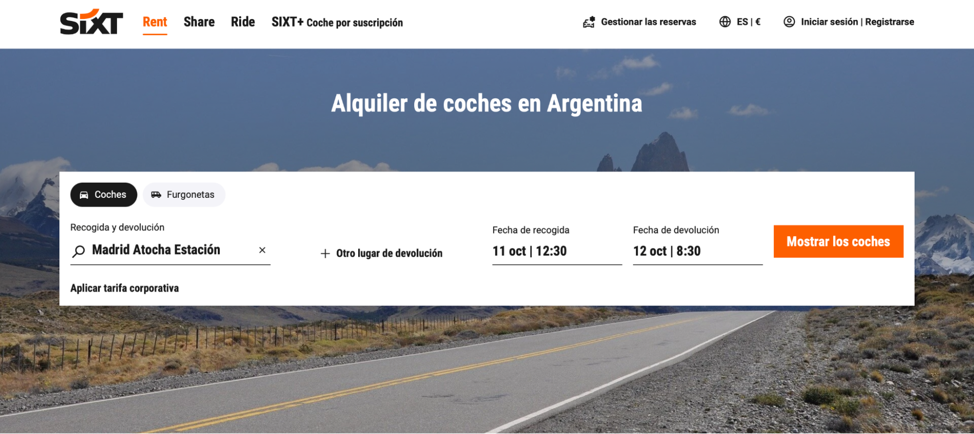 Imagen 19: Usar código promocional en Sixt