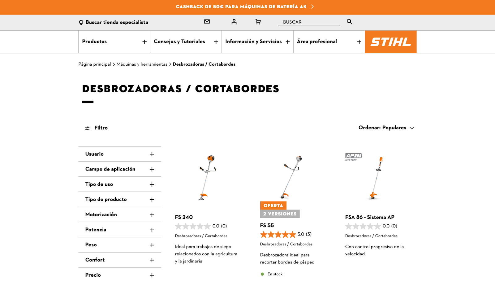 Imagen 14: Usar código promocional en STIHL