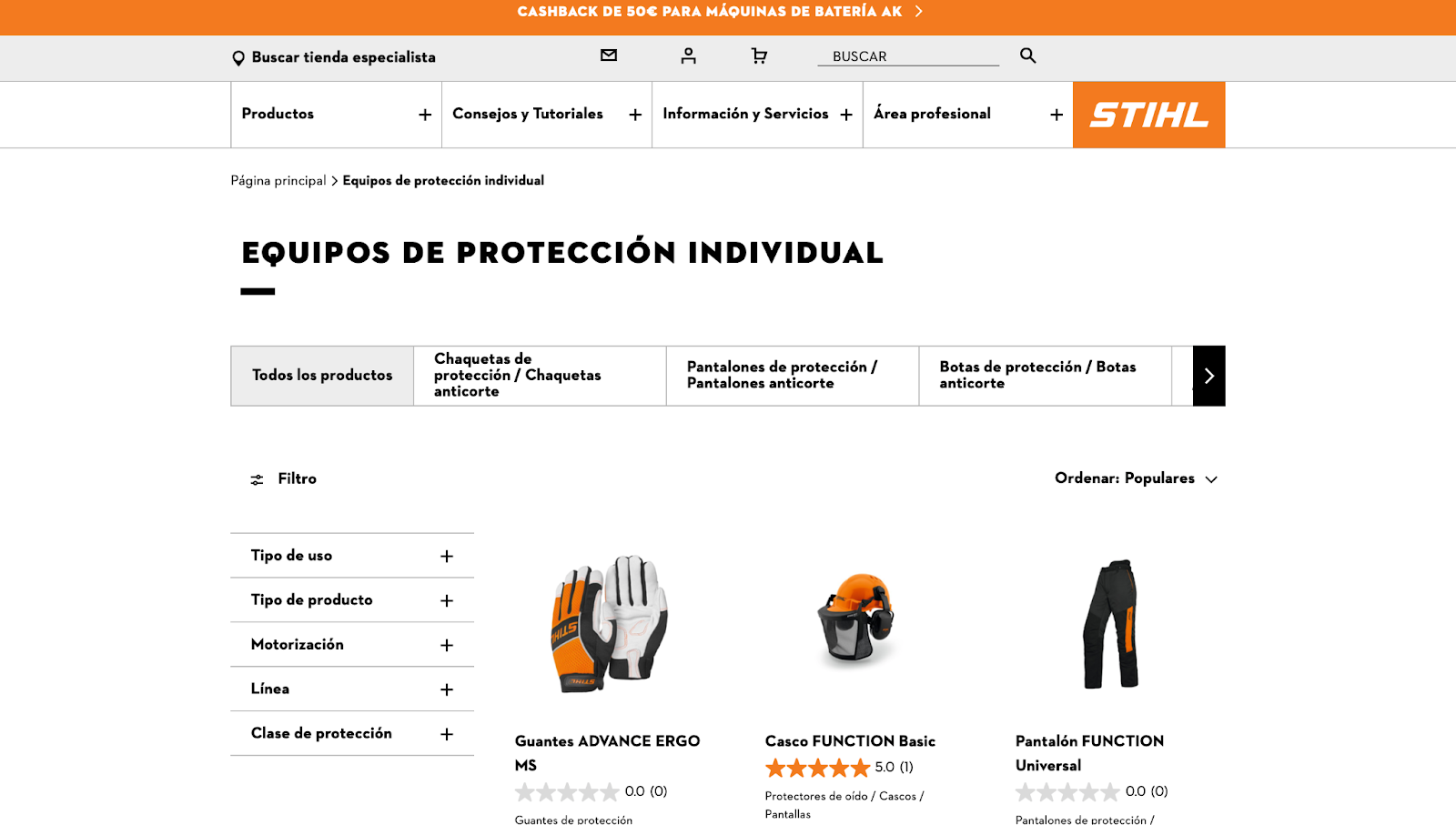 Imagen 5: Usar código promocional en STIHL