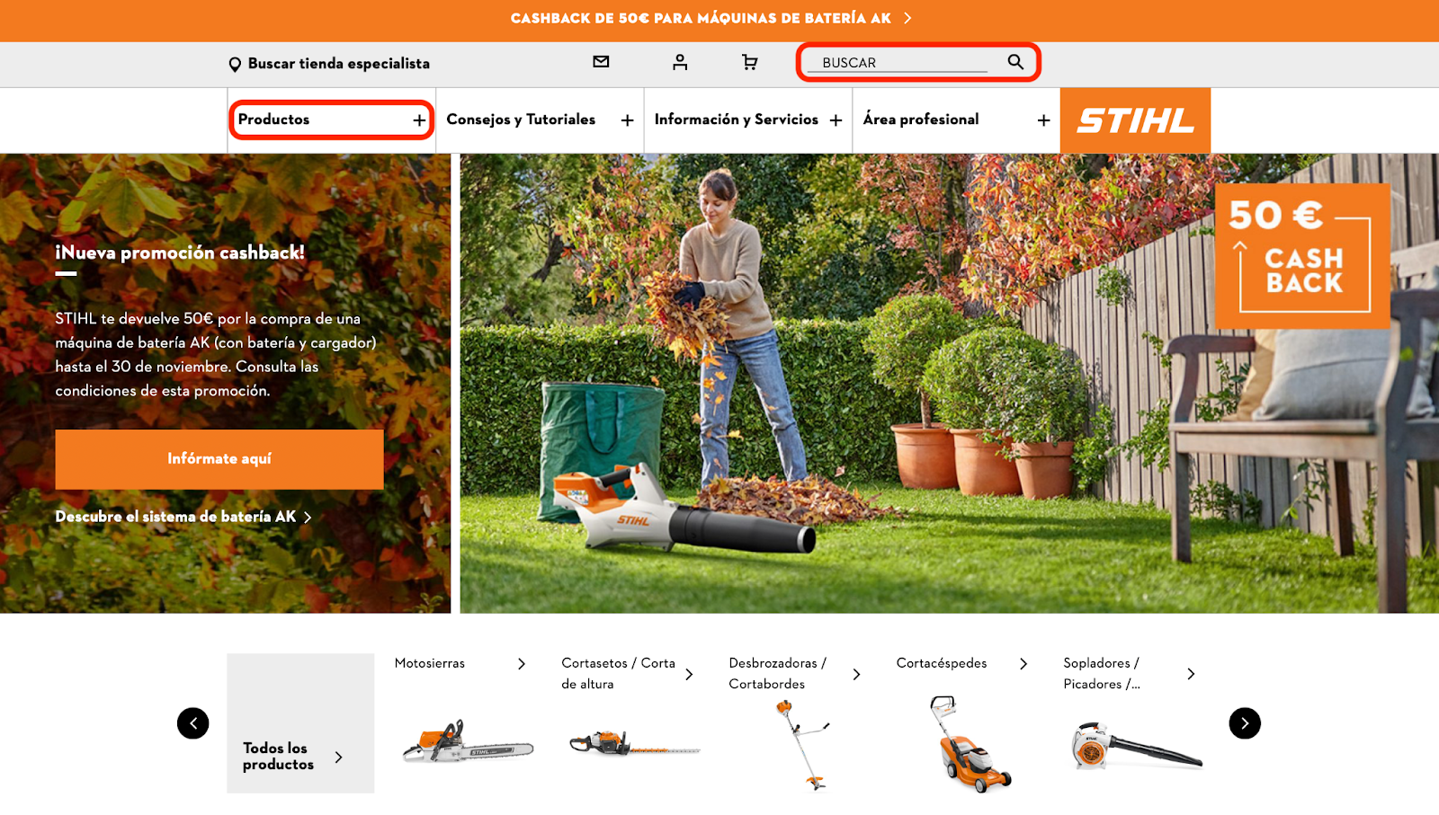 Imagen 6: Usar código promocional en STIHL