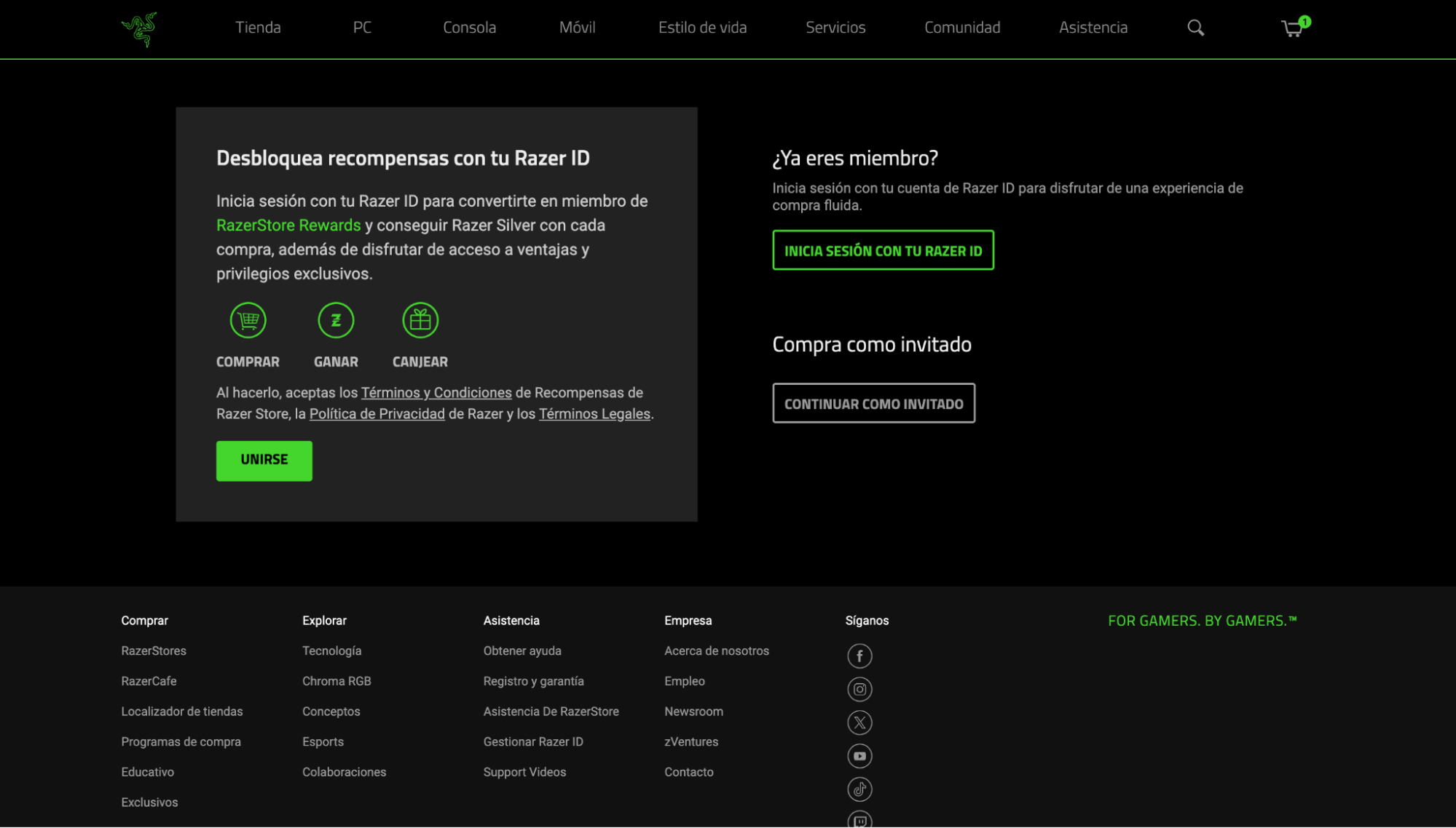 Imagen 9: Usar código promocional en Razer