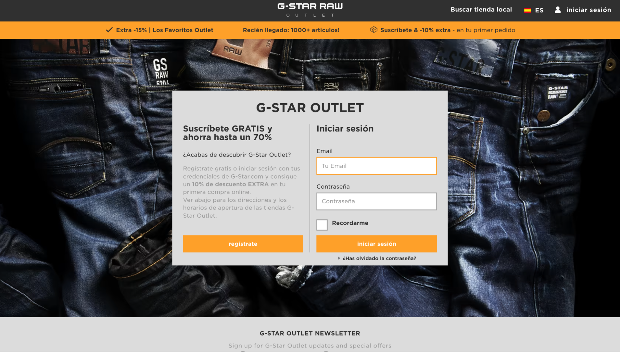 Imagen 8: Usar código promocional en G-Star Raw