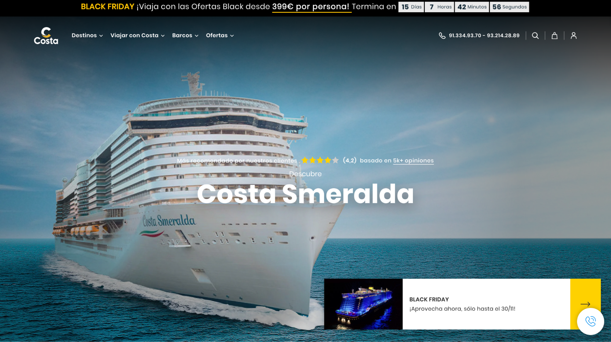 Imagen 2: Usar código promocional en Costa Cruceros