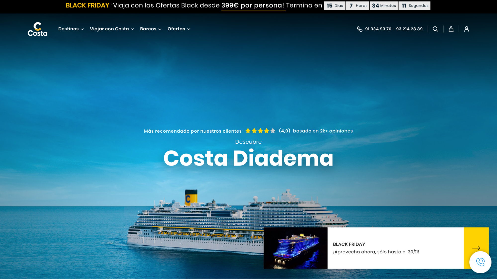 Imagen 4: Usar código promocional en Costa Cruceros