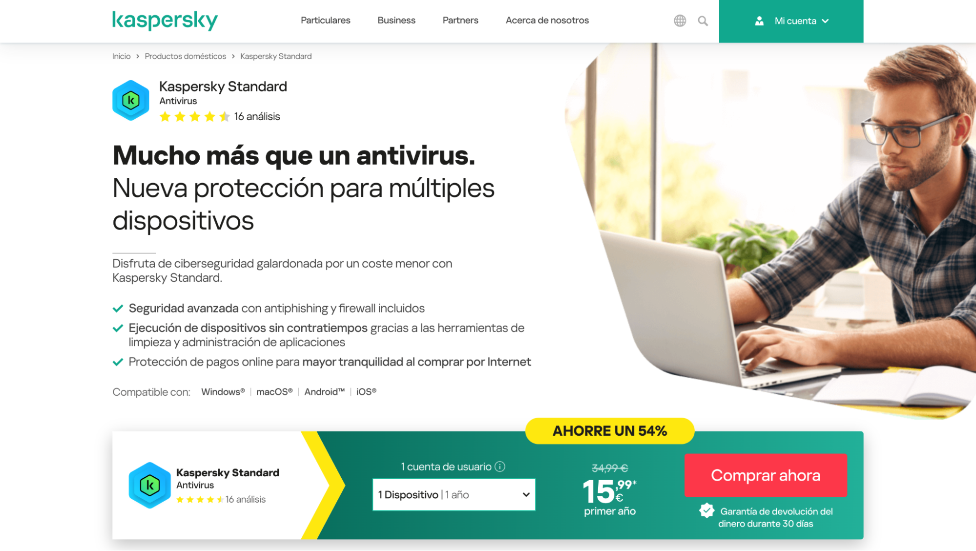 Imagen 3: Usar código promocional en Kaspersky