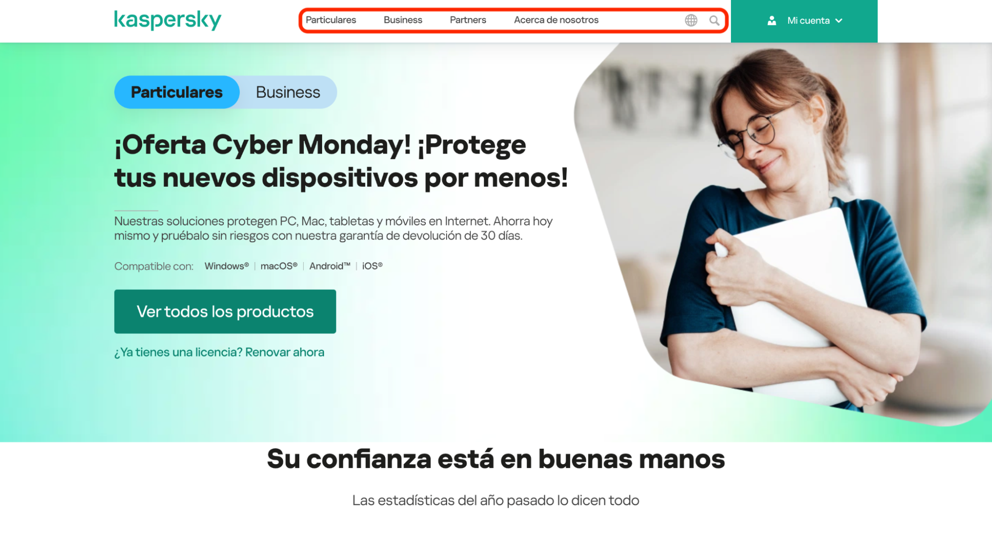 Imagen 4: Usar código promocional en Kaspersky