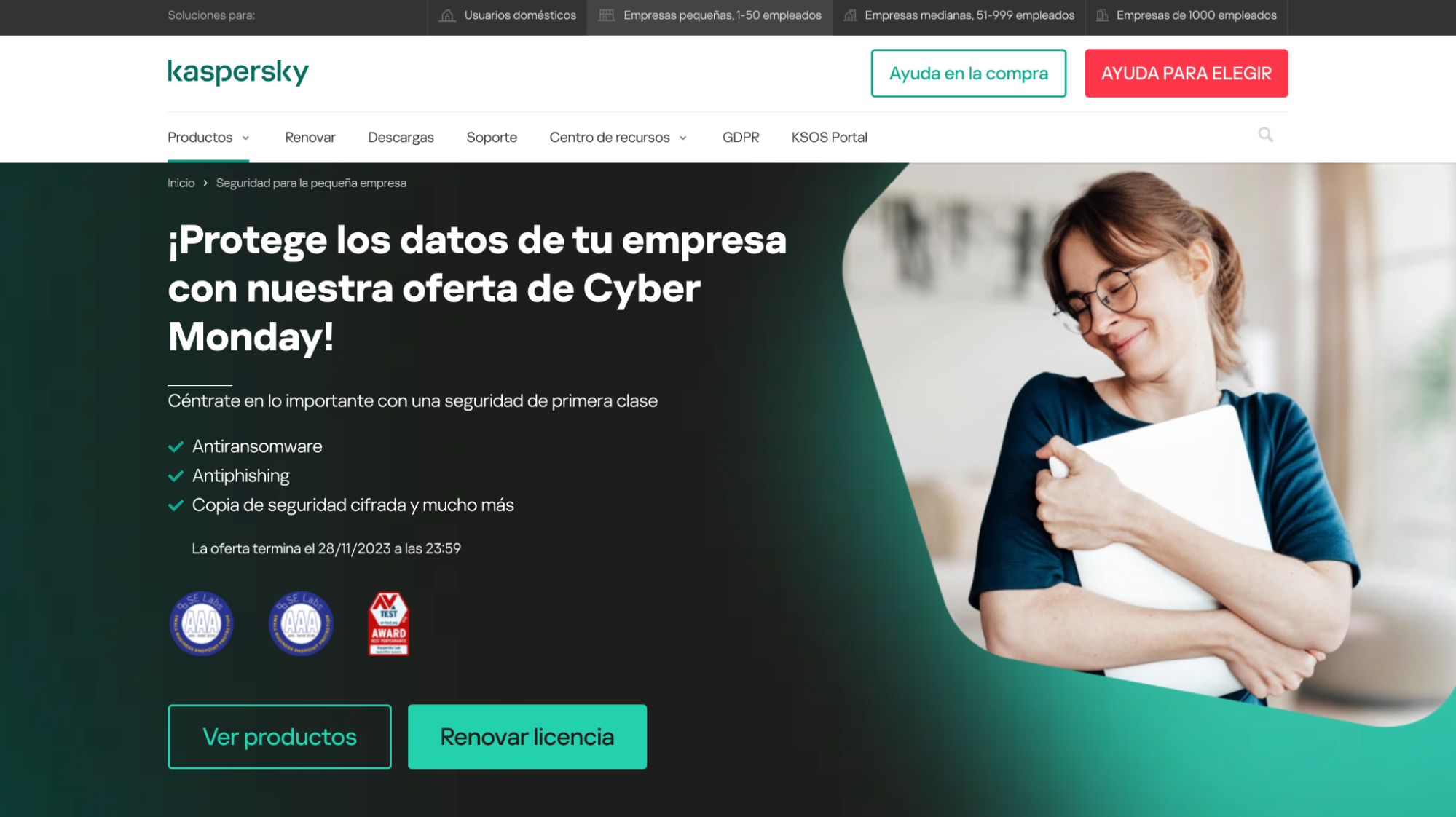 Imagen 12: Usar código promocional en Kaspersky