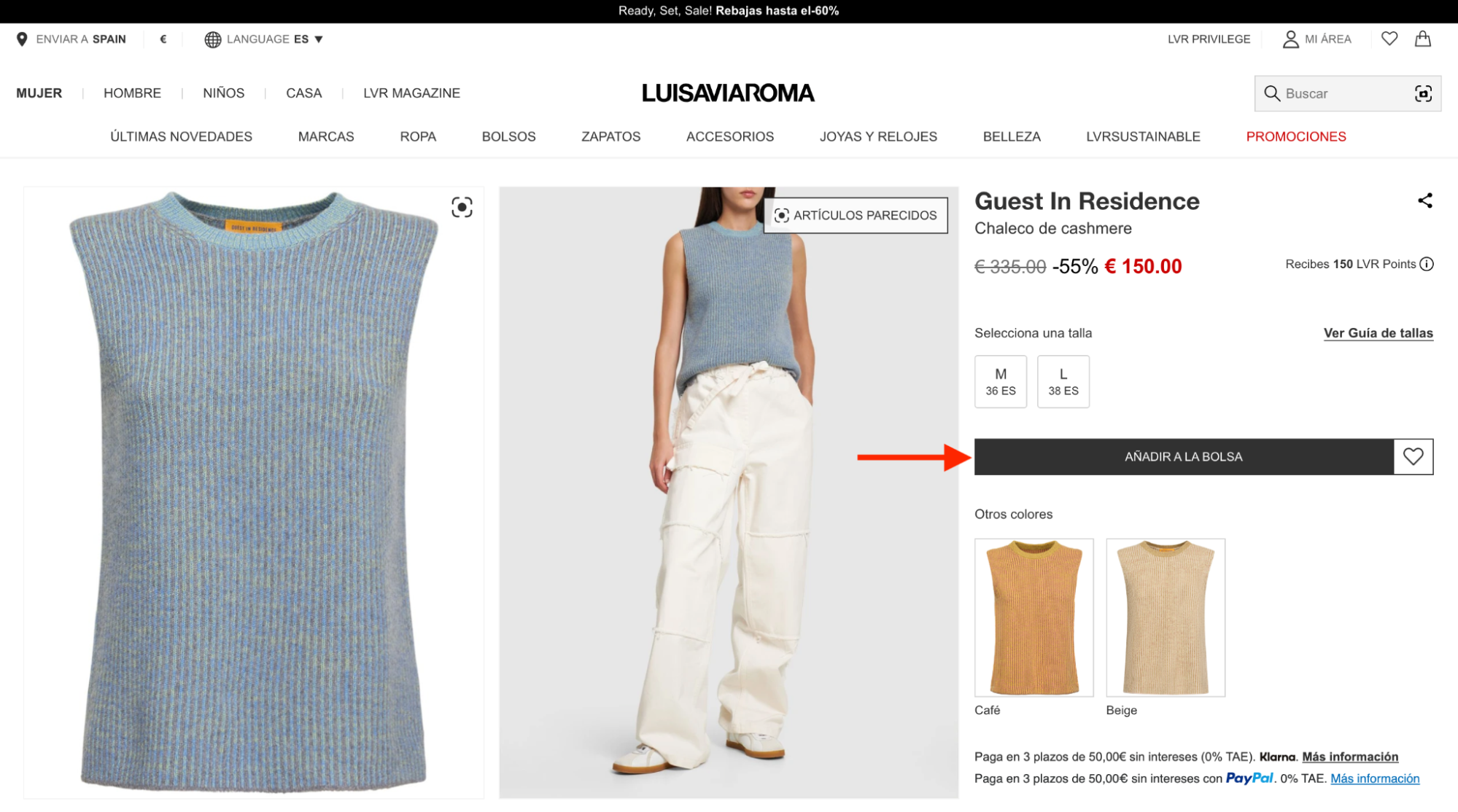 Usar código promocional en LuisaViaRoma