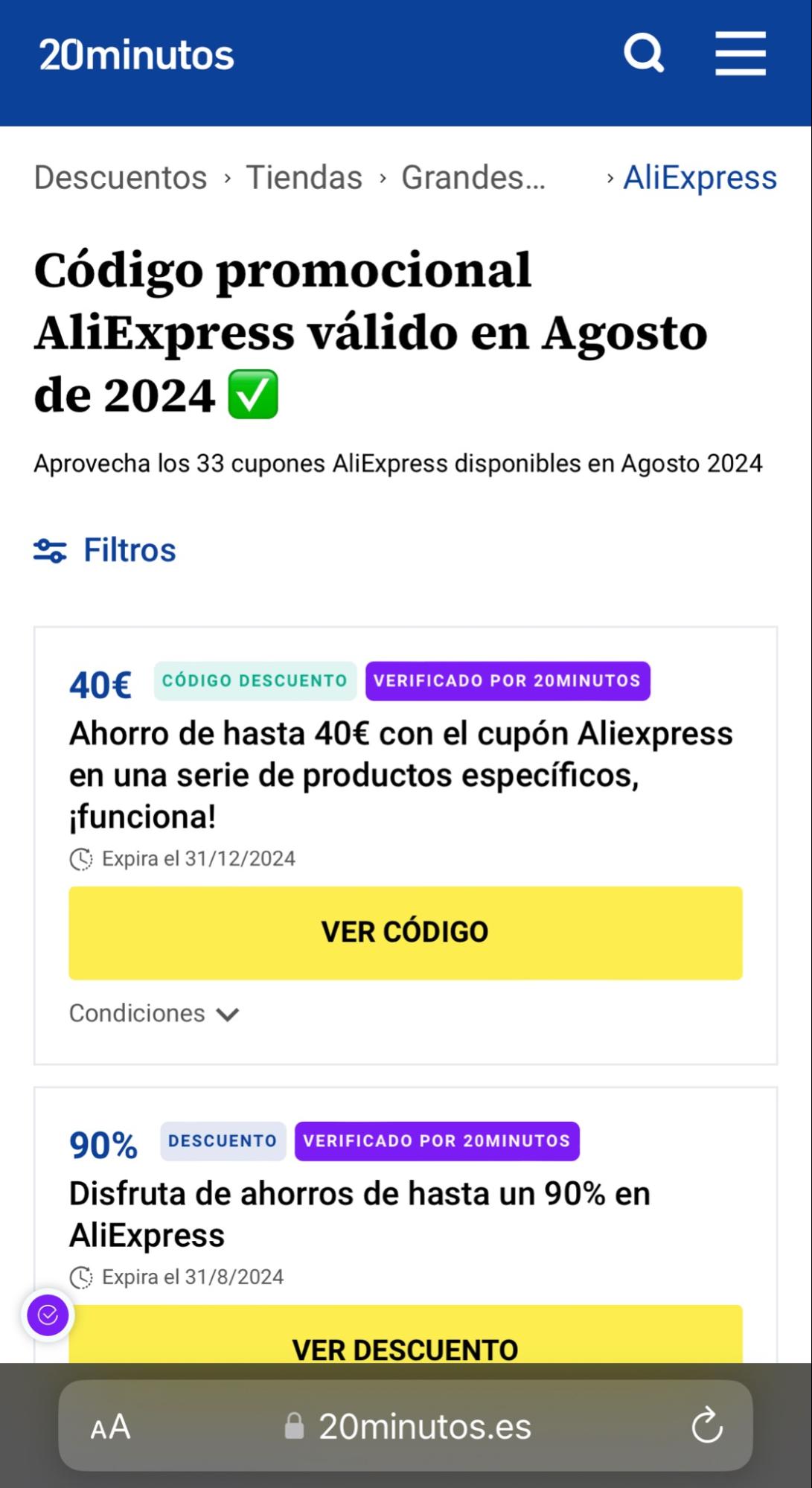 Descuentos Aliexpress en Público Usar código promocional en Aliexpress