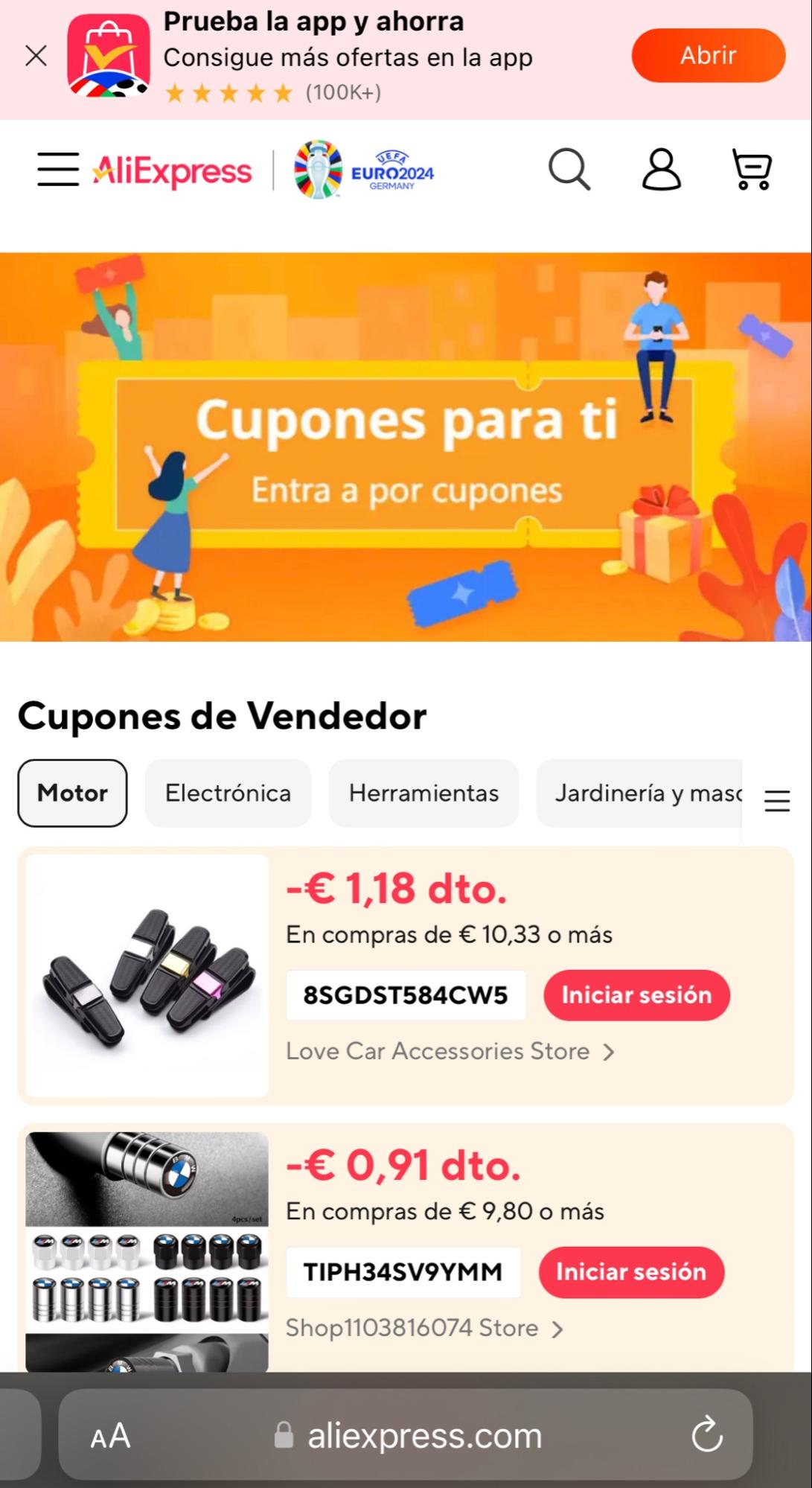 Imagen 3: Descuentos Aliexpress en Público Imagen 3: Usar código promocional en Aliexpress