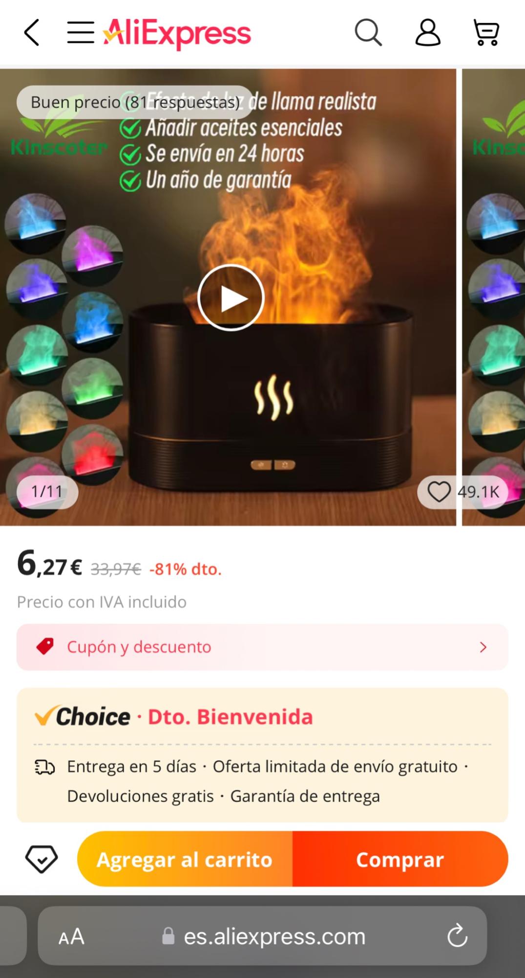 Imagen 4: Descuentos Aliexpress en Público Imagen 4: Usar código promocional en Aliexpress