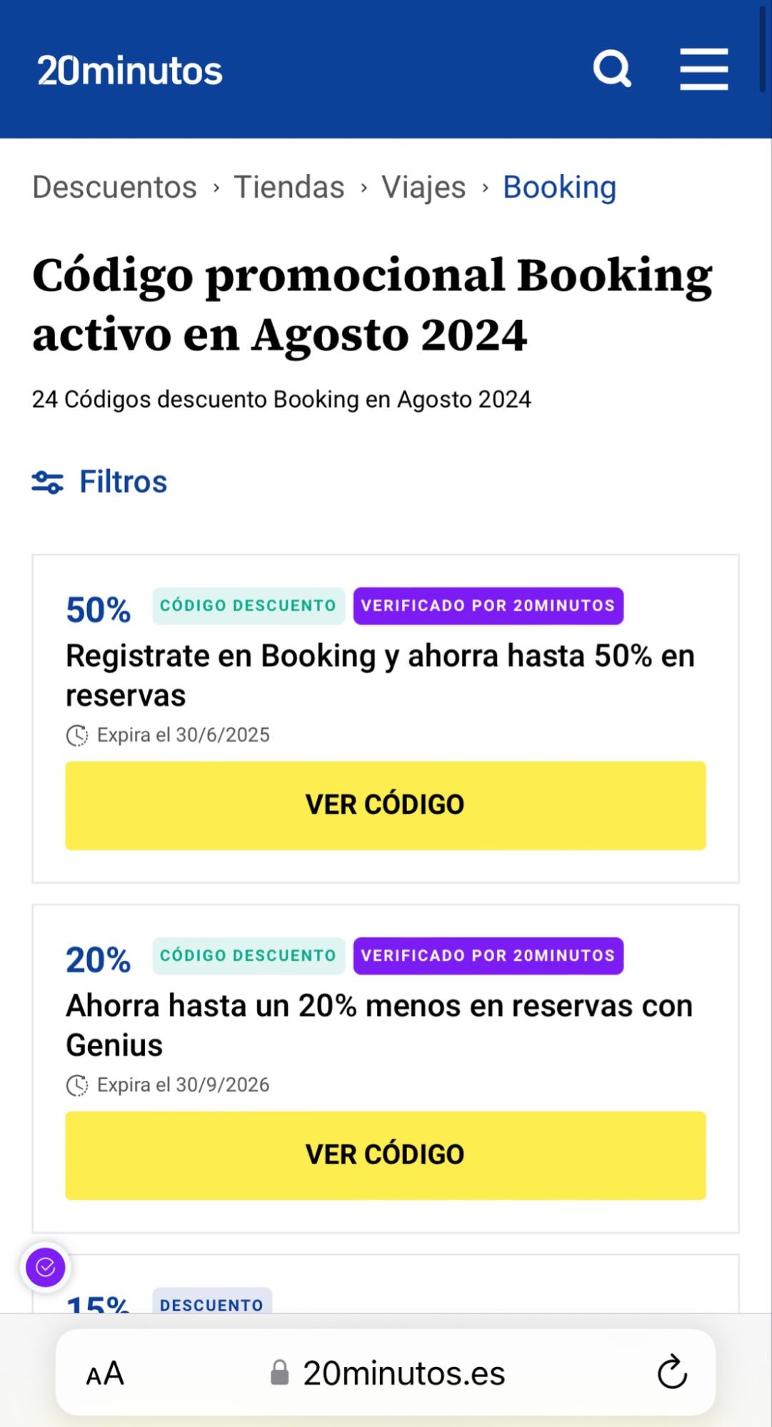 Descuentos Sephora en Público Usar código promocional en Booking