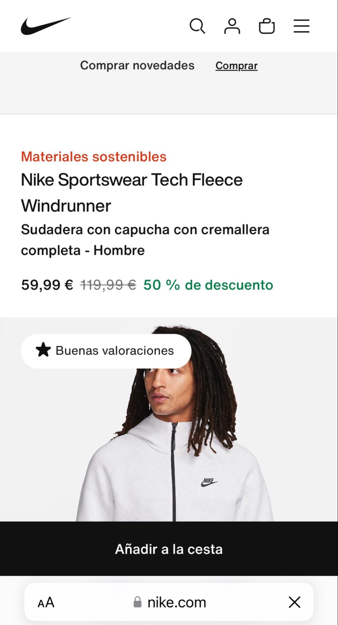Imagen 3: Descuentos Nike en Público Imagen 3: Usar código promocional en Nike