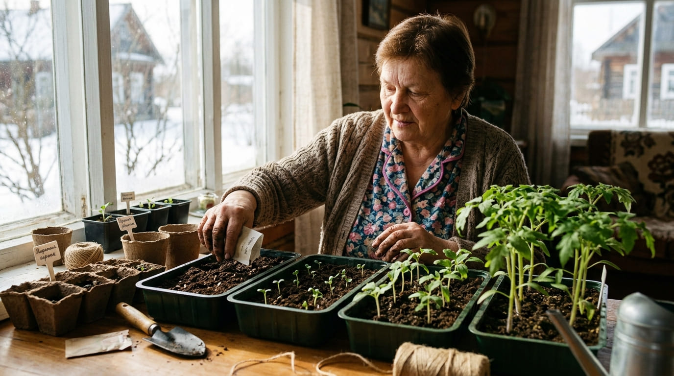 Посев помидоров на рассаду в марте — семена томатов в стаканчиках с грунтом