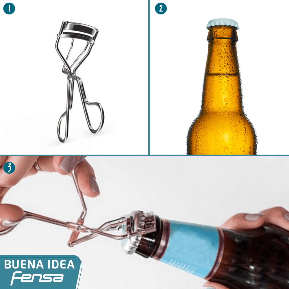 ¡Abre las botellas con tu encrespador de pestañas!