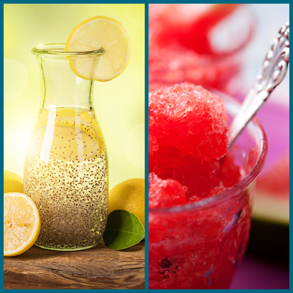 ¿Granizado de tomate o agua de Chía?