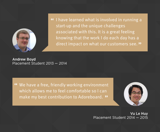 Student Placements at Adoreboard, Belfast