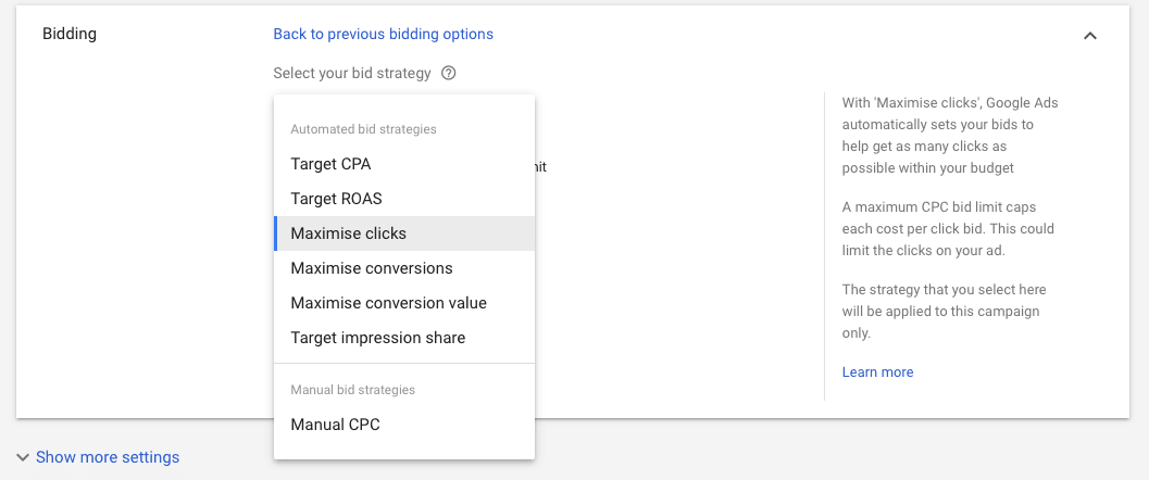 Google Ads Set Up Budget Settings