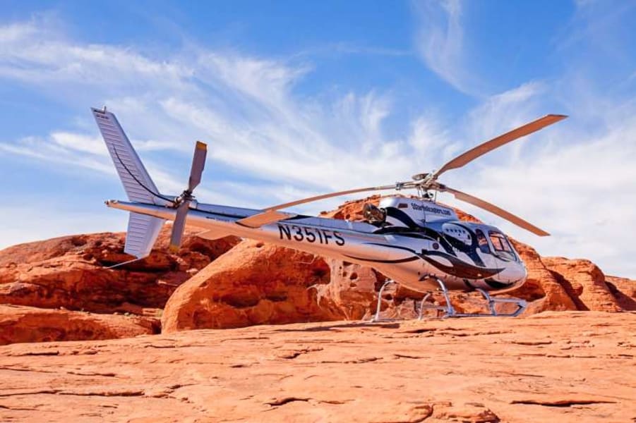 Image of Grand Canyon and Valley of Fire Helicopter Tour with Champagne Landing, Las Vegas - 4 Hours (FREE ROUND TRIP SHUTTLE FROM HOTEL!)