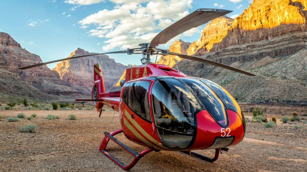 Image of Grand Canyon Helicopter Tour with West Rim Landing, Champagne Picnic and Strip Tour