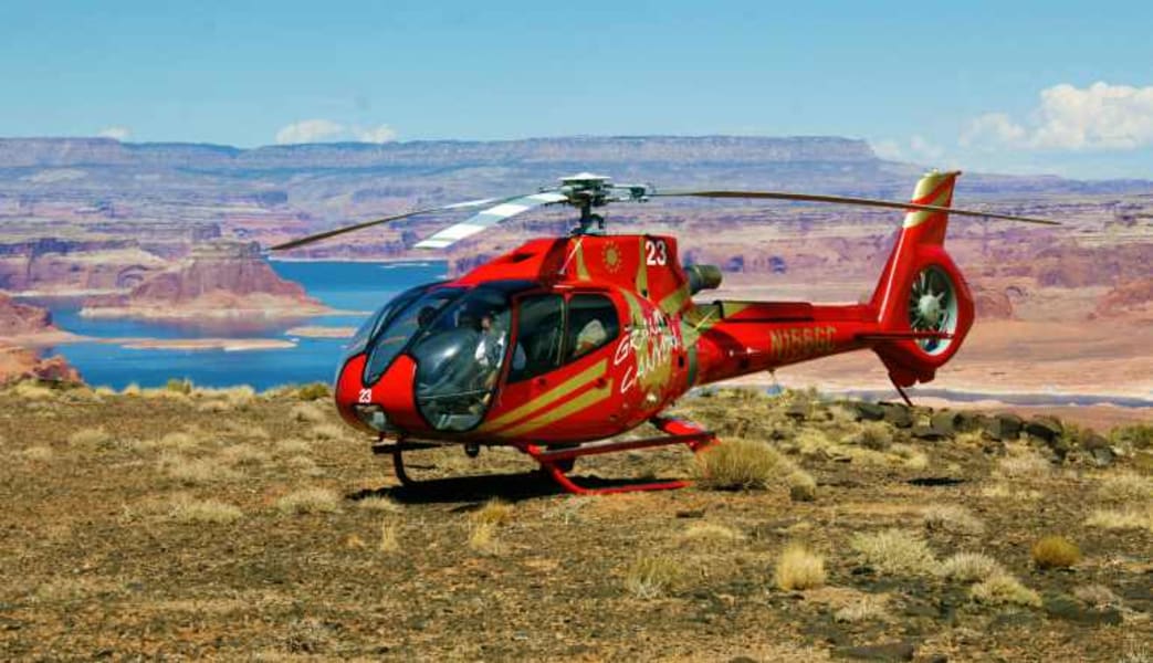 Image of Helicopter Tour Lake Powell, Glen Canyon With Tower Butte Landing - 40 Minutes