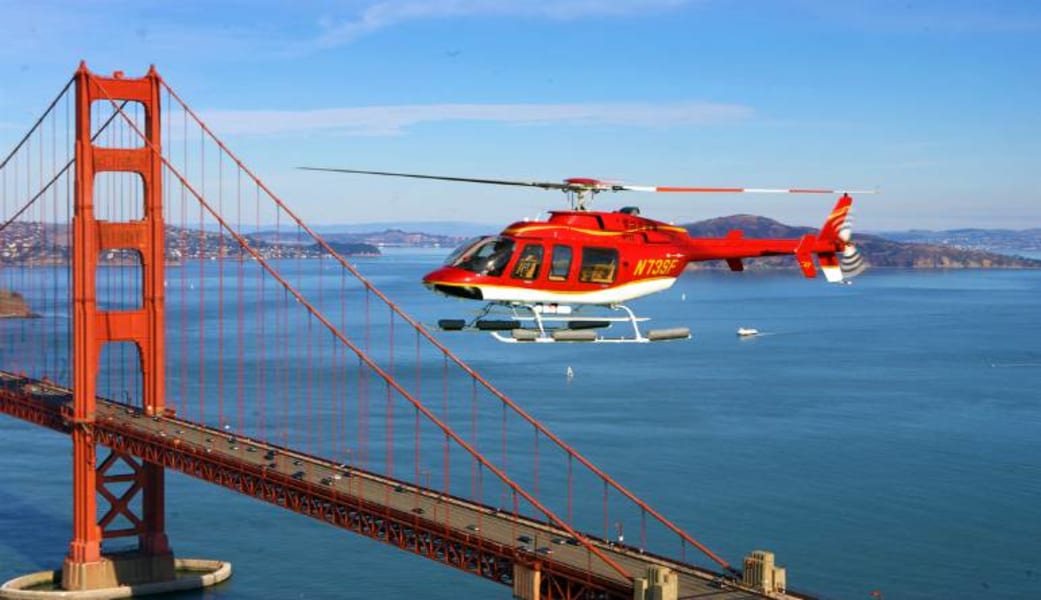Image of Helicopter Tour San Francisco with Wine Country Landing and Wine Tasting