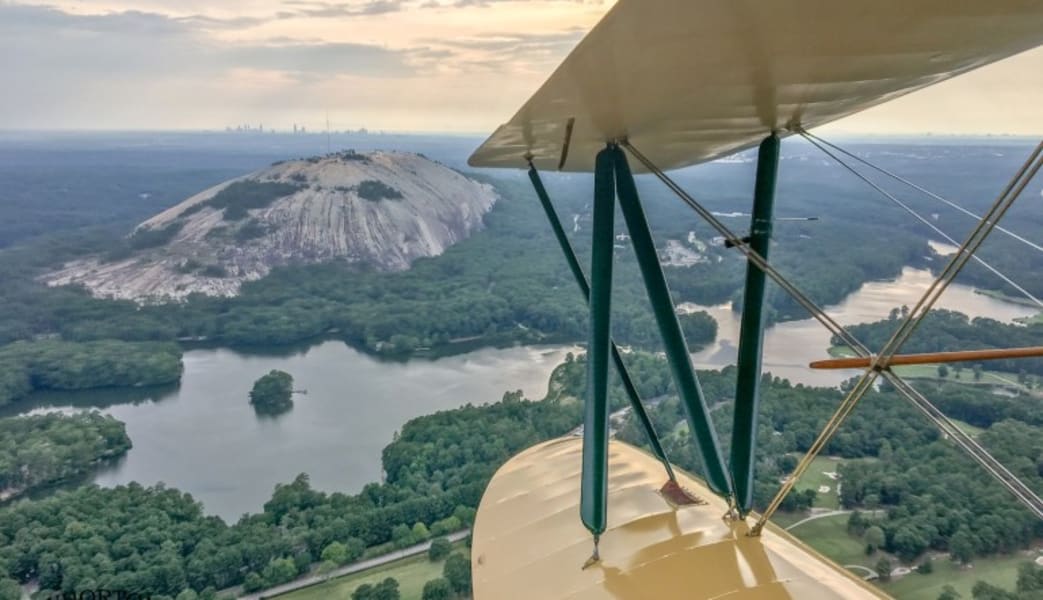 Biplane Ride Atlanta, Downtown and Stone Mountain Tour - 35 Minutes