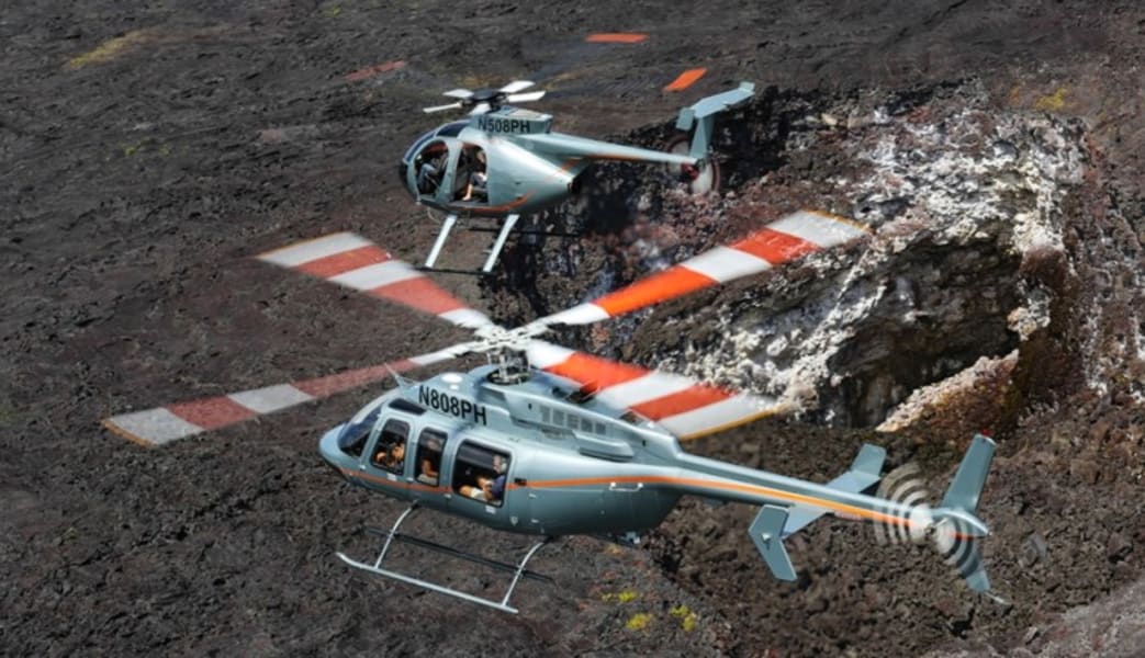 Image of Private Helicopter Tour Big Island, Doors Off Lava and Rainforest Adventure - 45 Minutes