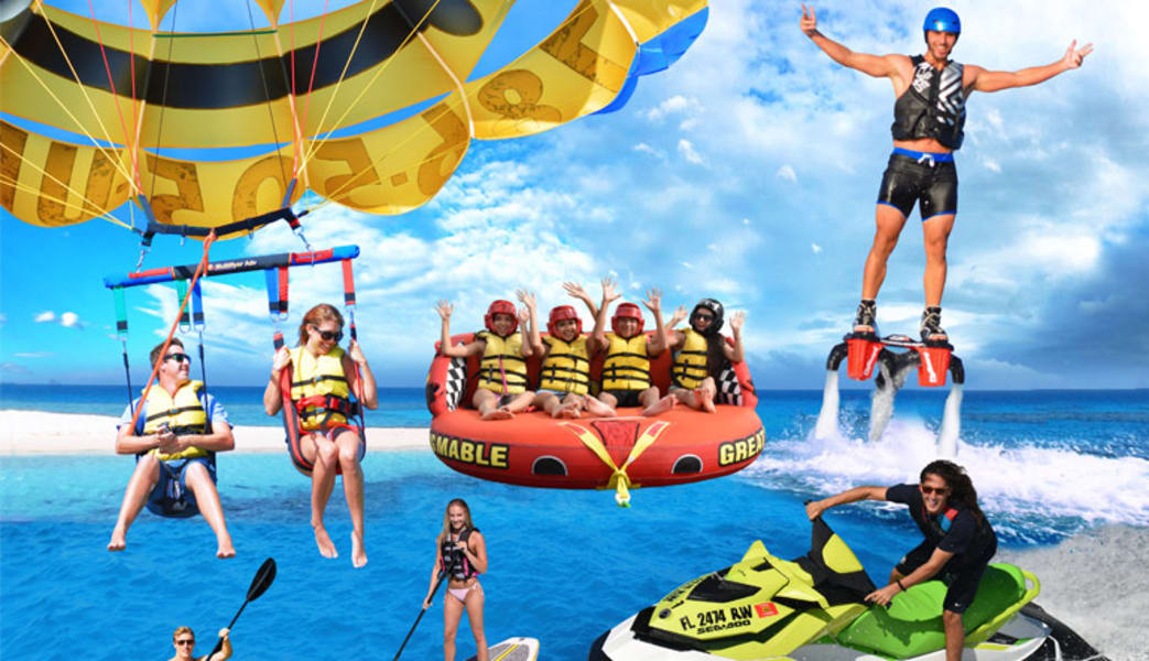 Image of Parasail, Jet Ski, Flyboard, Tubing & Kayak Combo Package Miami