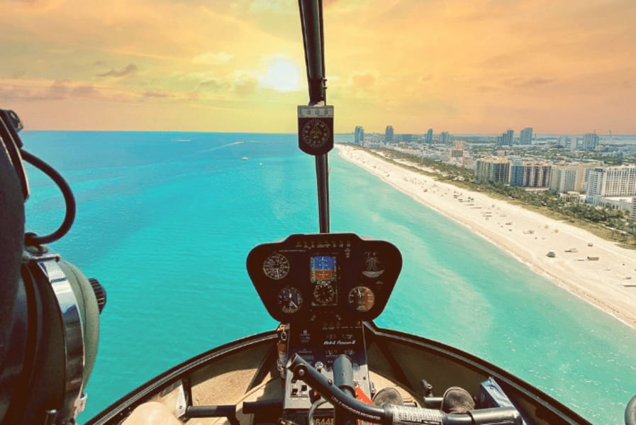 Image of Private Helicopter Tour Miami, Sunset Flight - 30 Minutes