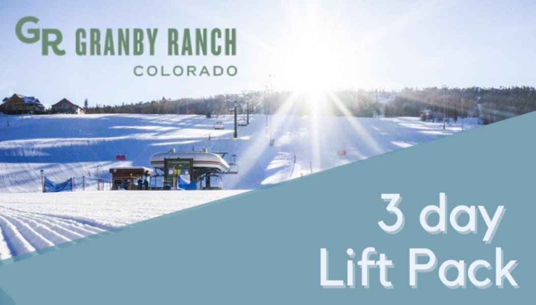 Image of 3 Day Weekend Lift Pack to Granby Ranch Ski Denver