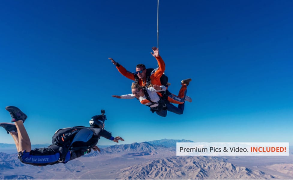 Las Vegas Tandem Skydive, Premium Access With Photos & Video