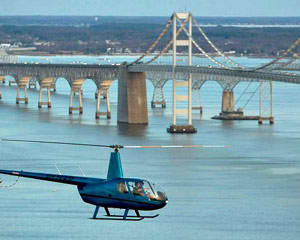 baltimore bay helicopter annapolis bridge center bridges minutes tour coveted chesapeake flight takes vip stage