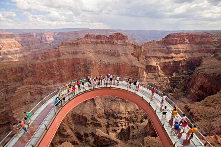 Las Vegas to Grand Canyon Helicopter tour skywalk eagle point rim ride landing